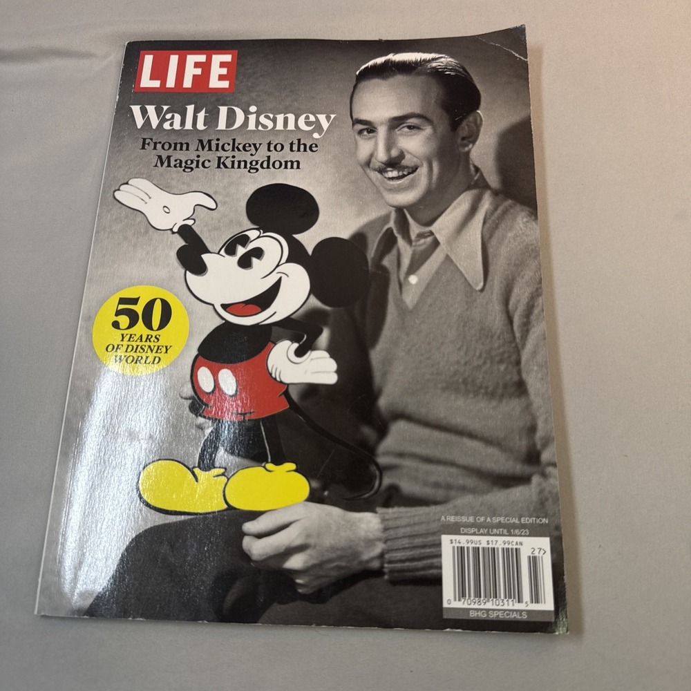 Life Magazine-Walt Disney~From Mickey to the Magic Kingdom~Reissue 2022 Edition